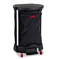 Hamper & Laundry Bags | Rubbermaid Commercial FG635000BLA 13.38 in. x 19.88 in. x 29.25 in. 30 Gallon Premium Step-On Nylon Linen Hamper Bag - Black image number 0