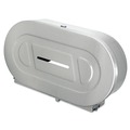 Toilet Tissue Dispensers | Bobrick B-2892 20.81 in. x 5.31 in. x 11.38 in. Jumbo Toilet Tissue 2 Roll Dispenser - Satin-Finish Stainless Steel image number 1