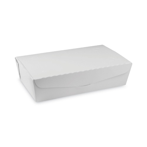 Food Containers & Lids | Pactiv Corp. NOB04SW 77 oz 9 x 4.85 x 2.7 EarthChoice OneBox Paper Box - White (162/Carton) image number 0