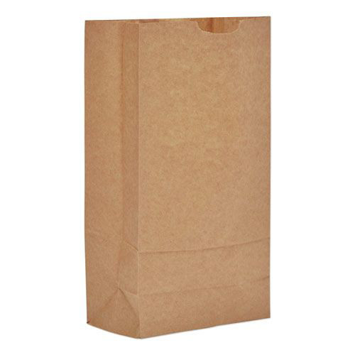 Grocery Bags | Ross & Wallace Paper Products 100310500PK/BL 7 in. x 4.38 in. x 13.75 in. #10 Size Grocery Paper Bags - Kraft (500/Bundle) image number 0