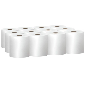 Scott 01040 8 in. x 800 ft. 1.5 in. Core 1-Ply Essential Hard Roll Towels - White (12 Rolls/Carton)