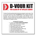 Blood Cleanup Kit | Big D Industries 016900 D'vour Powder All Inclusive Clean-up Kit (6/Carton) image number 2