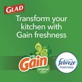Drawstring & Kitchen Bags | Glad 78900 OdorShield 24 in. x 27.38 in. 13 Gallon Tall Kitchen Drawstring Bags - White/Gain Original Scent (80/Box) image number 5