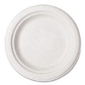 Plates | Vegware VW-P016NFA 6 in. Diameter Nourish Molded Compostable Fiber Plate Tableware - White (1000/Carton) image number 0
