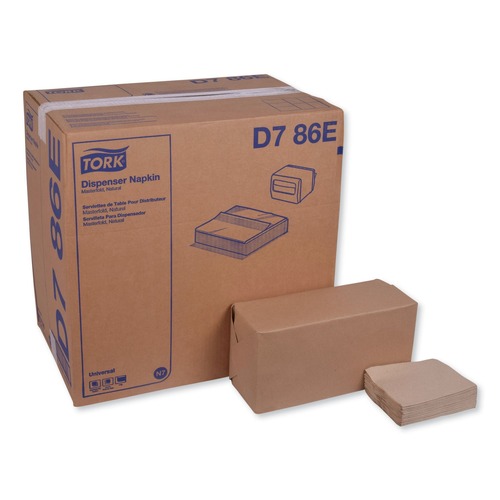 Dispenser Napkins | Tork D786E 1 Ply 13 in. x 12 in. Masterfold Dispenser Napkins - Natural (6000/Carton) image number 0