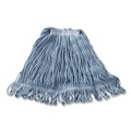 Mop Heads | Rubbermaid Commercial FGD21206BL00 Super Stitch Blend Medium Cotton/Synthetic Mop Head - Blue (6/Carton) image number 1
