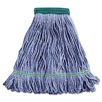 Boardwalk BWK502BLEA 5 in. Headband Super Loop Cotton/Synthetic Fiber Wet Mop Heads - Blue, Medium
