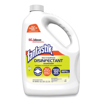 Fantastik 311930EA 1 Gallon Bottle Multi-Surface Disinfectant Degreaser - Pleasant Scent