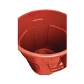 Indoor Waste Receptacles | Rubbermaid Commercial FG264360RED BRUTE 44 Gallon Vented Plastic Round Container - Red image number 3