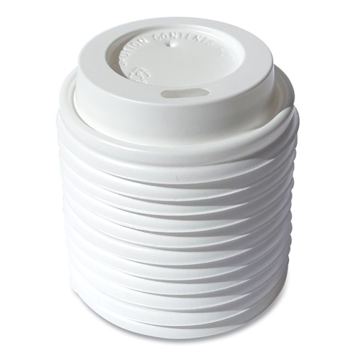 Cup Lids | Boardwalk BWKHOTWH4 Plastic Hot Cup Lids Fits 4 oz. Cups - White (1000/Carton) image number 0