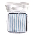 Cleaning Cloths & Wipes | Rubbermaid Commercial HYGEN 2134283 12 x 12 Disposable Microfiber Cleaning Cloths - Blue/White Stripes (600/Carton) image number 2