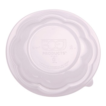 Eco-Products EP-SBLID Salad Bowl Lid for 24, 32, 48 oz. Bowls - Clear (300/Carton)