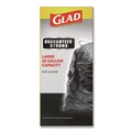 Drawstring & Kitchen Bags | Glad 78966 30 in. x 33 in. 1.05 mil 30 Gallon Three-Ply Drawstring Trash Bags - Black/Large (28/Box) image number 3