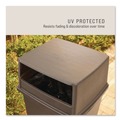 Waste Receptacle Lids | Rubbermaid Commercial FG256V00BRN 23 in. x 26.63 in. x 13 in. Hooded Top Glutton Receptacle without Door - Brown image number 5