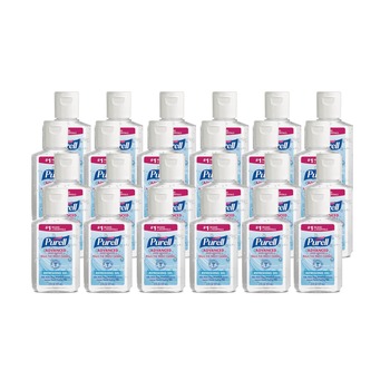 PURELL 9605-24 2 oz. Flip-Cap Bottle Advanced Refreshing Gel Hand Sanitizer - Clean Scent (24/Carton)