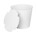 Food Containers & Lids | Karat C-FB170W_BUNDLE 8.9 in. x 8.36 in. 170 oz. Paper Food Bucket with Lid - White (150/Carton) image number 0