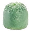 Repro Trash Bags | Stout by Envision E4248E85 EcoSafe-6400 42 in. x 48 in. 0.85 mil. 48 Gallon Compostable Bags - Green (40/Box) image number 1