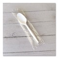 Disposable Spoons | Boardwalk BWKSOUPWHPS Heavyweight Wrapped Polystyrene Soup Spoon Cutlery - White (1000/Carton) image number 3