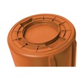 Indoor Waste Receptacles | Rubbermaid Commercial 2119308 Brute 32 gal Resin Container - Round Orange image number 1