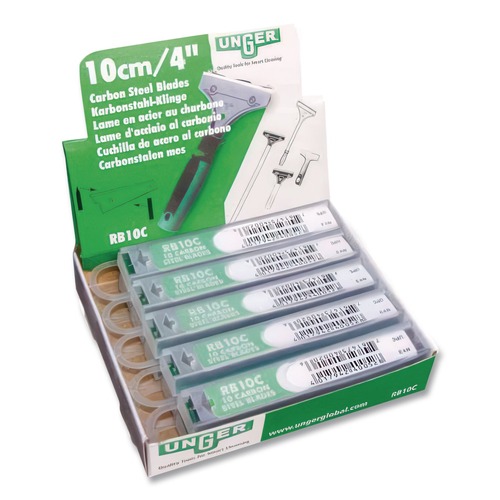 Replacement Blades | Unger RB10C Carbon Steel Replacement Blades for 4 in. Scrapers (10/Pack) image number 0