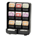 Condiment Organizers | Mind Reader TBORG-BLK 10.24 in. x 4.33 in. x 13.11 in. Baggy 9-Drawer Tea Bag and Accessory Holder - Black image number 1