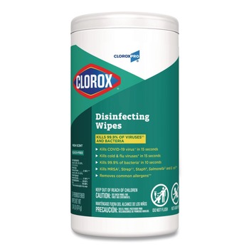PRODUCTS | Clorox 15949 7 in. x 8 in. 1-Ply Disinfecting Wipes - Fresh Scent, White