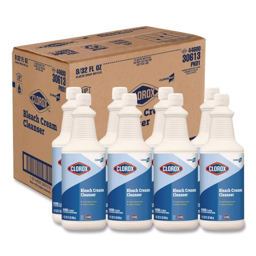 All Purpose Cleaners & Degreasers | Clorox 30613 32 oz. Fresh Scent Bleach Cream Cleanser (8/Carton) image number 0