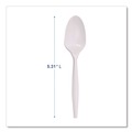 Disposable Spoons | Boardwalk BWKSPOONPPMW 5.31 in. Mediumweight Polypropylene Plastic Spoon Cutlery - White (1000/Carton) image number 3