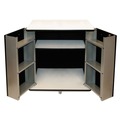 Perforated Roll & Hand Towels | Vertiflex VF35157 29.5 in. x 21 in. x 33 in. 9 Shelves Engineered Wood Refreshment Stand - White/Black image number 1