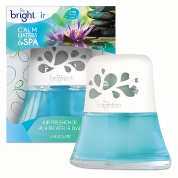 BRIGHT Air BRI 900115 2.5 oz. Scented Oil Air Freshener - Calm Waters and Spa, Blue (6/Carton)