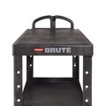Carts | Rubbermaid Commercial FG454500BLA 25.25 in. x 54 in. x 36 in. 500 lbs. Capacity 2 Flat Shelves Heavy-Duty Plastic Utility Cart - Black image number 3
