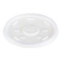 Cup Lids | Dart 16SL Plastic Straw-Slot Lid Fits 12 oz. to 24 oz. Hot/Cold Foam Cups - Translucent (1000/Carton) image number 5
