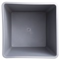 Indoor Waste Receptacles | Rubbermaid Commercial FG395800GRAY 35 gal. Plastic Untouchable Square Waste Receptacle - Gray image number 3
