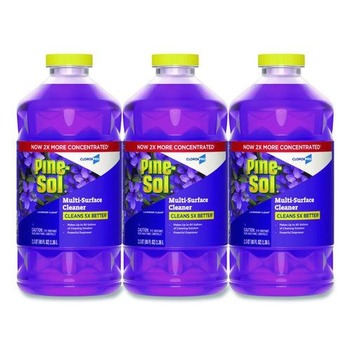 Pine-Sol 60608CT CloroxPro 80 oz. Bottle Multi-Surface Cleaner Concentrated - Lavender Clean Scent (3/Carton)