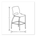 Indoor Seating | HON HMG5.N.E.ON.PLAT Motivate Four-Leg 30 in. Seat Height Supports Up to 300 lbs. Cafe Height Stool - Onyx Seat/Back, Platinum Base image number 1