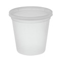 Food Containers & Lids | Pactiv Corp. YL2524 Newspring DELItainer 4.55 x 4.55 x 4.35 24 oz Plastic Microwavable Container - Clear (240/Carton) image number 1