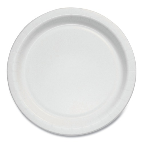 Plates | SOLO MP6B-2054 Bare Eco-Forward 6 in. Diameter ProPlanet Seal Clay-Coated Paper Plate - White/Brown/Green (1000/Carton) image number 0