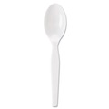 Disposable Spoons | Dixie TM23C7 Individually Wrapped Mediumweight Polystyrene Cutlery Teaspoons - White (1000/Carton) image number 0