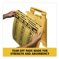 Sorbents | Rubbermaid Commercial FG425400YEL 16.5 in. x 14 in. 12 oz. Over-The-Spill Pad Tablet (22/Pack) image number 1