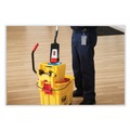 Buckets & Wringers | Rubbermaid Commercial FG758088YEL 35 qt. WaveBrake 2.0 Side-Press Plastic Bucket/Wringer Combos - Yellow image number 8