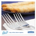 Dinner Napkins | Scott 98200 17 in. x 14.63 in. 1/8-Fold 2-Ply Dinner Napkins - White (10/Carton) image number 5