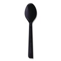 Disposable Spoons | Eco-Products EP-S113 6 in. 100% Recycled Content Spoon - Black (1000/Carton) image number 1