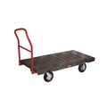 Carts & Trucks | Rubbermaid Commercial FG443610BLA 24 in. x 48 in. 1200 lbs. Capacity Heavy-Duty Platform Truck Cart - Black image number 0