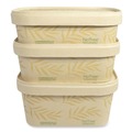 Food Containers & Lids | World Centric CTL-NT-16 4.7 in. x 6.8 in. x 0.8 in. Paper Lids for Containers - Natural (300/Carton) image number 1