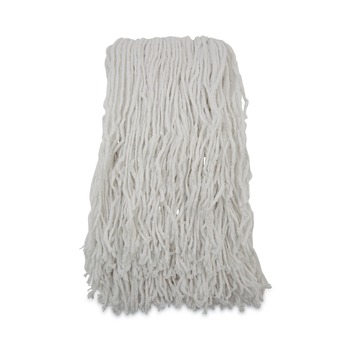 Boardwalk BWKRM03024S Banded Rayon 24 oz. Cut-End Mop Heads - White (12/Carton)