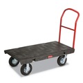 Carts & Trucks | Rubbermaid Commercial FG443610BLA 24 in. x 48 in. 1200 lbs. Capacity Heavy-Duty Platform Truck Cart - Black image number 0