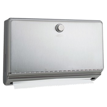 Bobrick B-2621 10.75 in. x 4 in. x 7.13 in. Surface-Mounted Paper Towel Dispenser - Stainless Steel