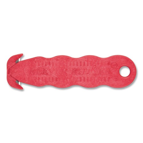 Perforated Roll & Hand Towels | San Jamar KK403 Klever Kutter 1 in. Blade 4 in. Plastic Handle 3 Razor Blades Safety Cutter - Red (3/Pack) image number 0