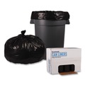 Low-Density Trash Bags | Boardwalk X8647XKKR01 43 in. x 47 in. 56 gal. 1.6 mil Recycled Low-Density Polyethylene Can Liners - Black (100/Carton) image number 1