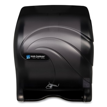 San Jamar T8490TBK 11.88 in. x 9.1 in. x 14.4 in. Oceans Smart Essence Electronic Towel Dispenser - Black